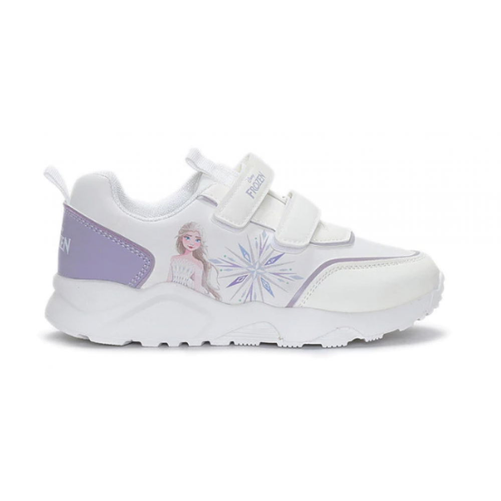 Disney Frozen Childrens Snow Youth Strap Sneakers - White